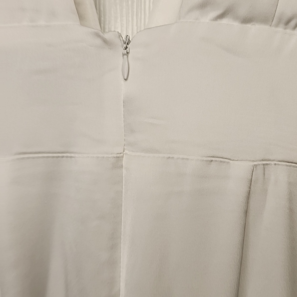 Lulus Ultimate Allure Ivory Satin Wide Leg Sleevless Plung V-Neck Jumpsuit - Picture 8 of 16
